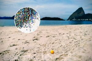 Impacto do glitter do Carnaval na praia do RJ